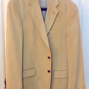RALPH LAUREN Men’s Camel Micro-suede Blazer Sport Coat
